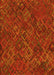 Machine Washable Transitional Orange Red Orange Rug, wshpat2411yw