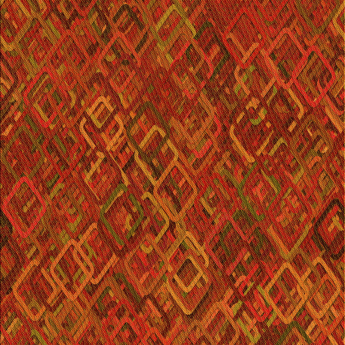 Patterned Orange Red Orange Rug, pat2411yw