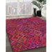 Patterned Pink Novelty Rug in Family Room, pat2411