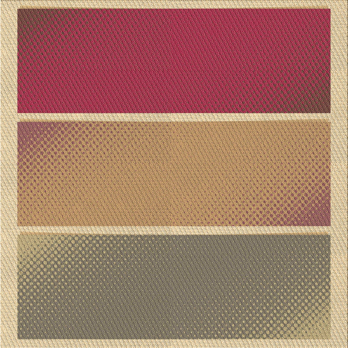 Round Patterned Brown Sand Brown Rug, pat2412brn