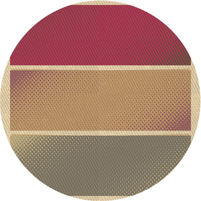 Square Patterned Brown Sand Brown Rug, pat2412brn