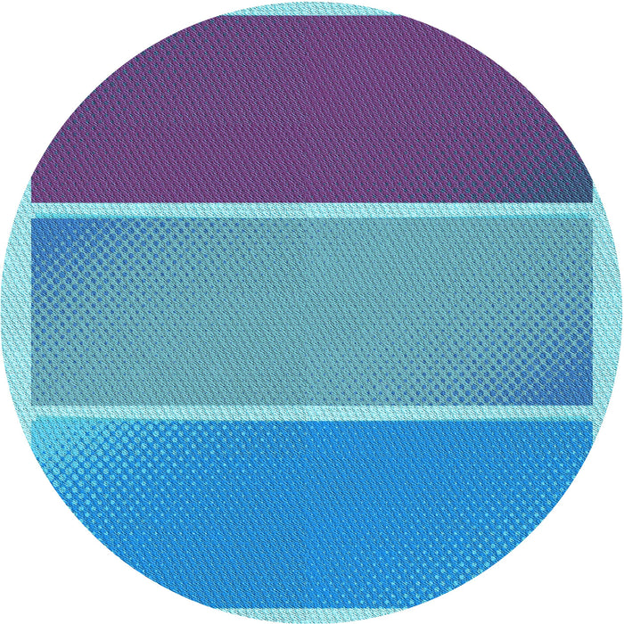 Square Machine Washable Transitional Bright Turquoise Blue Rug in a Living Room, wshpat2412lblu