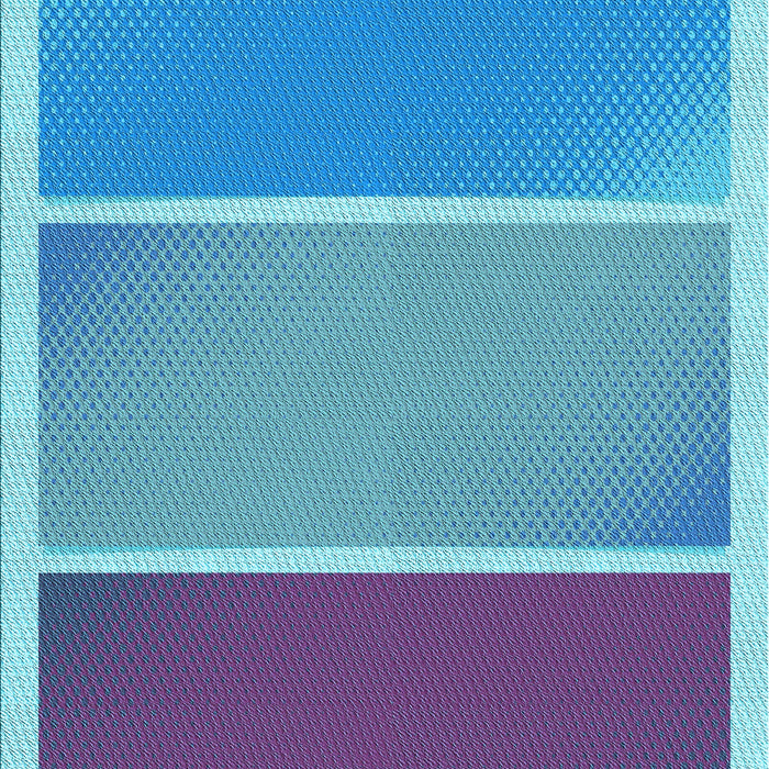 Patterned Bright Turquoise Blue Rug, pat2412lblu