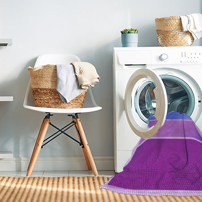 Machine Washable Transitional Purple Mimosa Purple Rug in a Washing Machine, wshpat2412pur