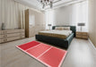 Patterned Red Rug in a Bedroom, pat2412rd