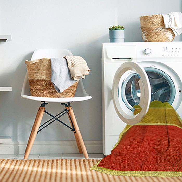 Machine Washable Transitional Mahogany Brown Rug in a Washing Machine, wshpat2412yw