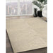 Machine Washable Transitional Moccasin Beige Rug in a Family Room, wshpat2413brn