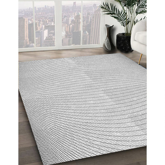 Patterned Platinum Gray Rug in Family Room, pat2413gry