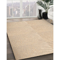 Patterned Brown Sand Brown Rug, pat2413org