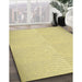 Machine Washable Transitional Sun Yellow Rug in a Family Room, wshpat2413yw