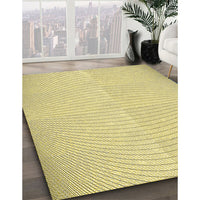 Patterned Sun Yellow Rug, pat2413yw