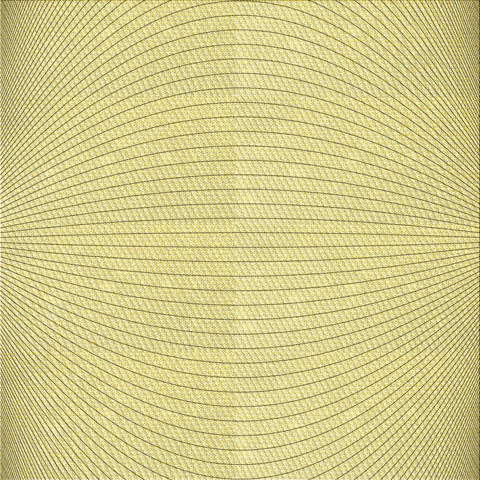 Round Machine Washable Transitional Sun Yellow Rug, wshpat2413yw