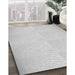 Machine Washable Transitional White Smoke Rug in a Family Room, wshpat2413