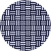 Square Patterned Night Blue Rug, pat2414blu