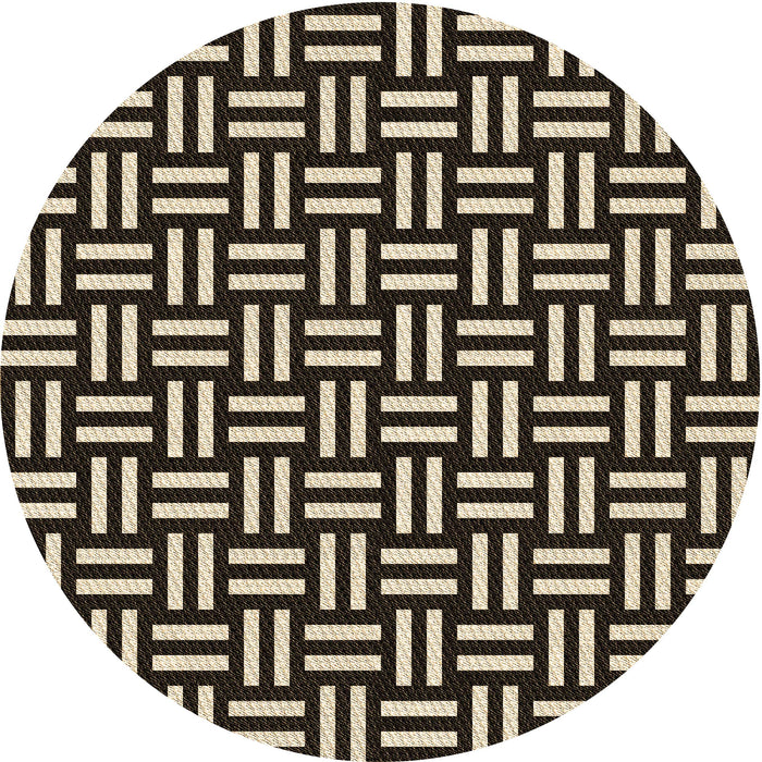 Square Patterned Midnight Gray Rug, pat2414brn