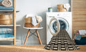 Machine Washable Transitional Midnight Gray Rug in a Washing Machine, wshpat2414brn