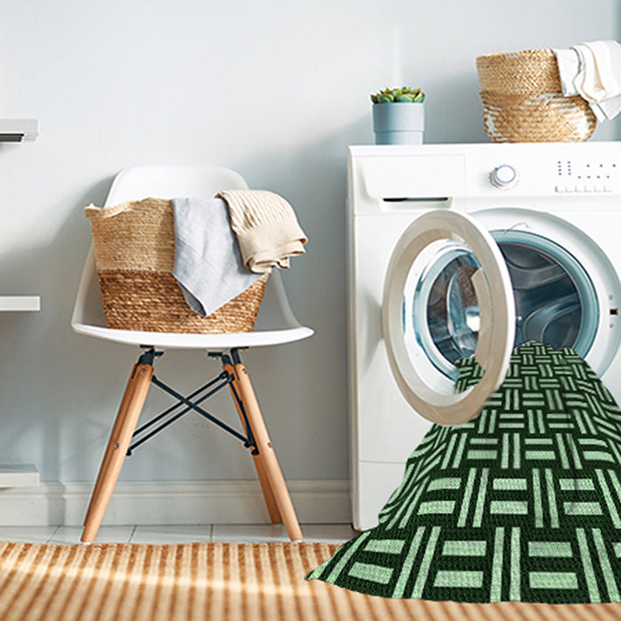 Machine Washable Transitional Pastel Green Rug in a Washing Machine, wshpat2414grn