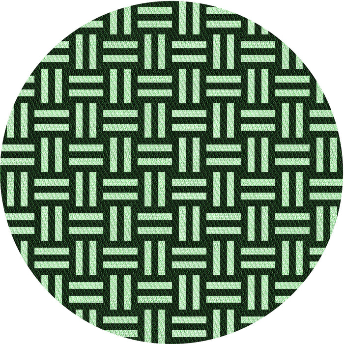 Square Patterned Pastel Green Rug, pat2414grn