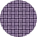 Square Machine Washable Transitional Bright Lilac Purple Rug in a Living Room, wshpat2414pur