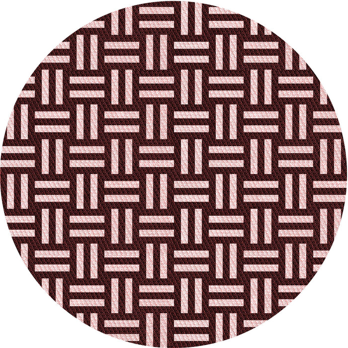 Square Machine Washable Transitional Pink Daisy Pink Rug in a Living Room, wshpat2414rd