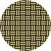 Square Patterned Metallic Gold Rug, pat2414yw