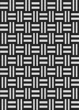 Patterned Silver Gray Novelty Rug, pat2414