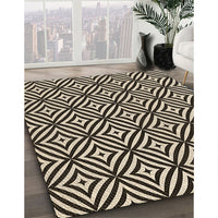 Patterned Midnight Gray Rug, pat2415brn