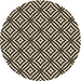 Square Patterned Midnight Gray Rug, pat2415brn