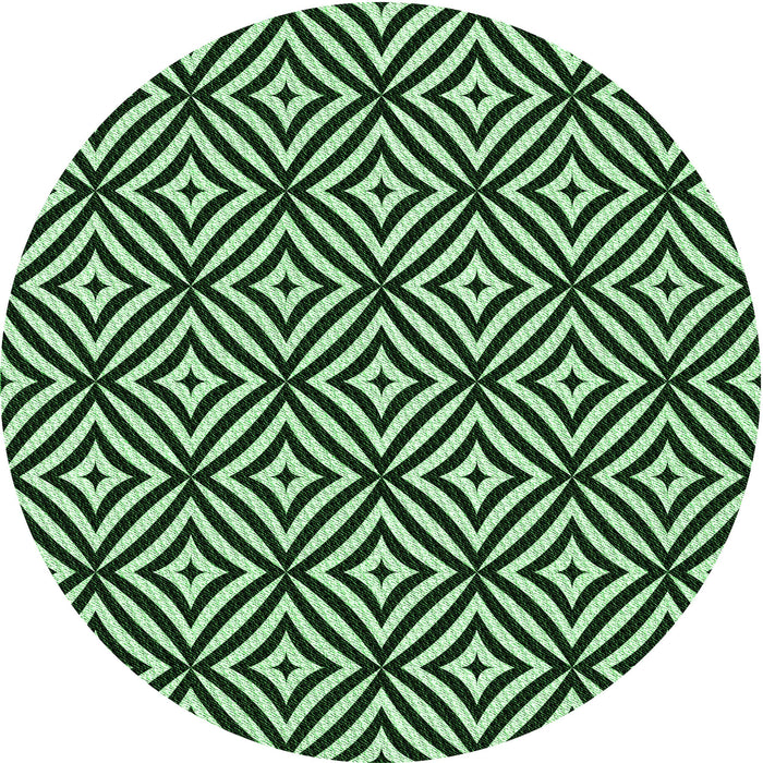 Square Patterned Light Green Rug, pat2415grn