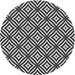 Square Patterned Platinum Silver Gray Rug, pat2415gry