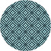 Square Patterned Blue Rug, pat2415lblu