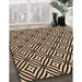 Machine Washable Transitional Black Brown Rug in a Family Room, wshpat2415org