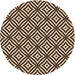 Square Patterned Black Brown Rug, pat2415org