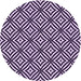 Square Patterned Dark Purple Rug, pat2415pur