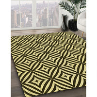 Patterned Midnight Gray Rug, pat2415yw