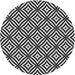 Sideview of Patterned Gray Novelty Rug, pat2415