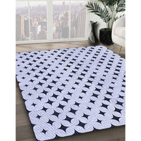 Patterned Lavender Blue Rug, pat2416blu