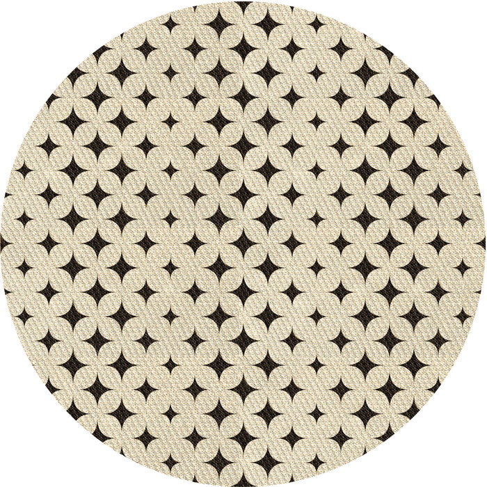 Square Patterned Moccasin Beige Rug, pat2416brn