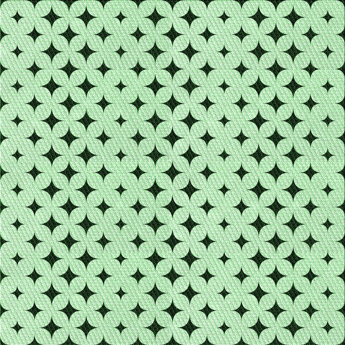 Round Patterned Mint Green Rug, pat2416grn