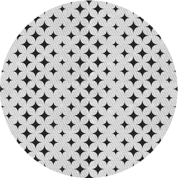 Square Patterned Gray Rug, pat2416gry