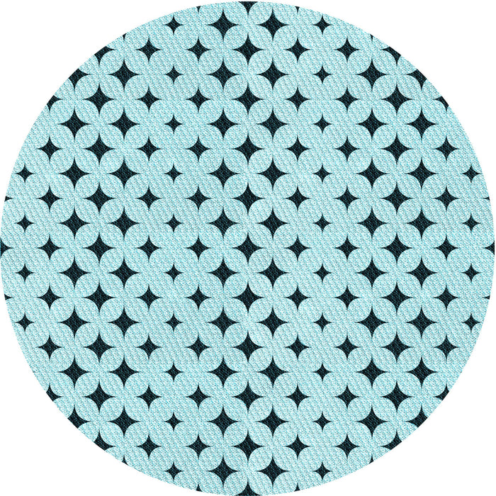 Square Machine Washable Transitional Seafoam Green Rug in a Living Room, wshpat2416lblu