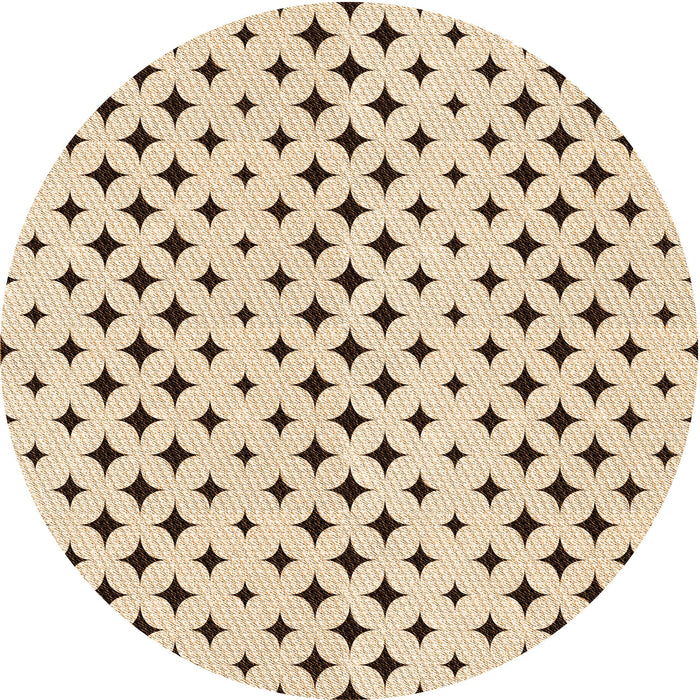 Square Patterned Copper Brown Rug, pat2416org