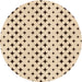 Square Patterned Copper Brown Rug, pat2416org