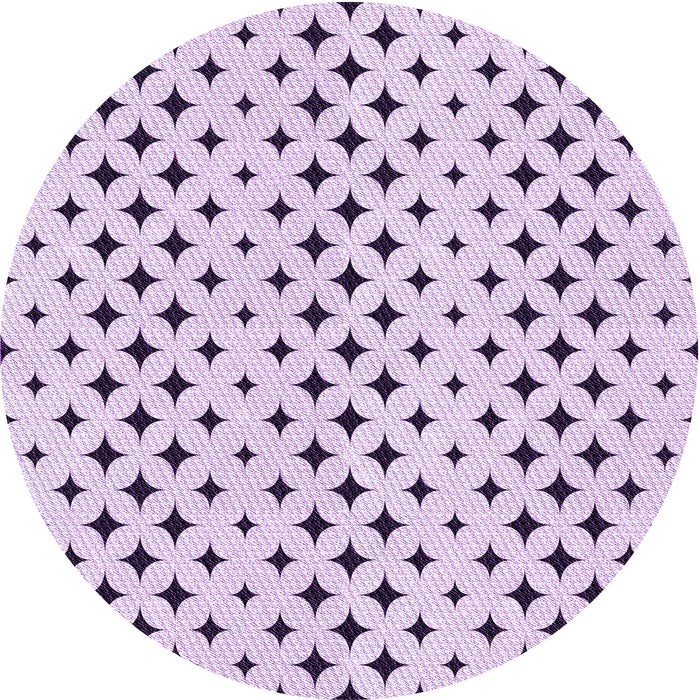 Square Patterned Lilac Purple Rug, pat2416pur