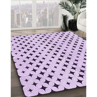 Patterned Lilac Purple Rug, pat2416pur