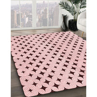 Patterned Red Rug, pat2416rd