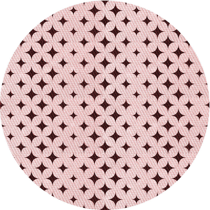 Square Patterned Red Rug, pat2416rd