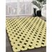 Machine Washable Transitional Sun Yellow Rug in a Family Room, wshpat2416yw