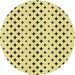 Square Machine Washable Transitional Sun Yellow Rug in a Living Room, wshpat2416yw