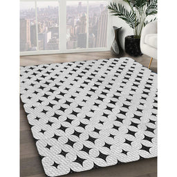 Patterned Off-White Novelty Rug in Family Room, pat2416